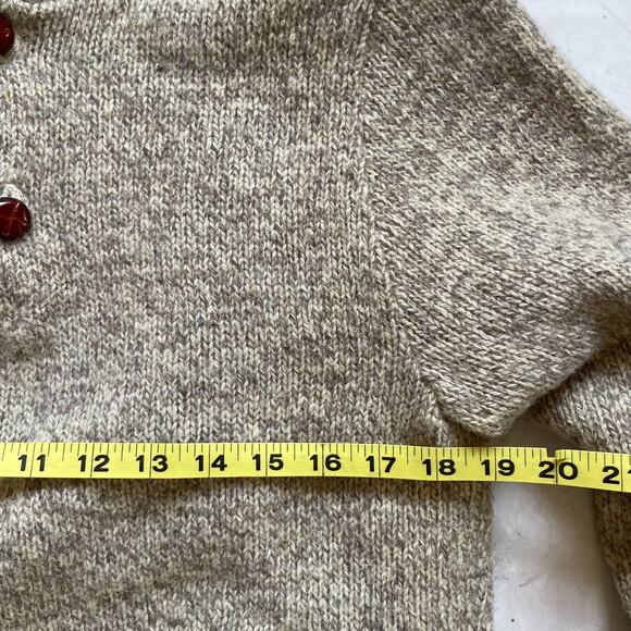 Vintage 80s Coastal Academia Fisherman Henley Quiet Luxury Grandpa Sweater M - Picture 6 of 8